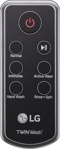 LG - Magnetic Remote Control for Select LG Washers - Black/Silver - Angle_Standard