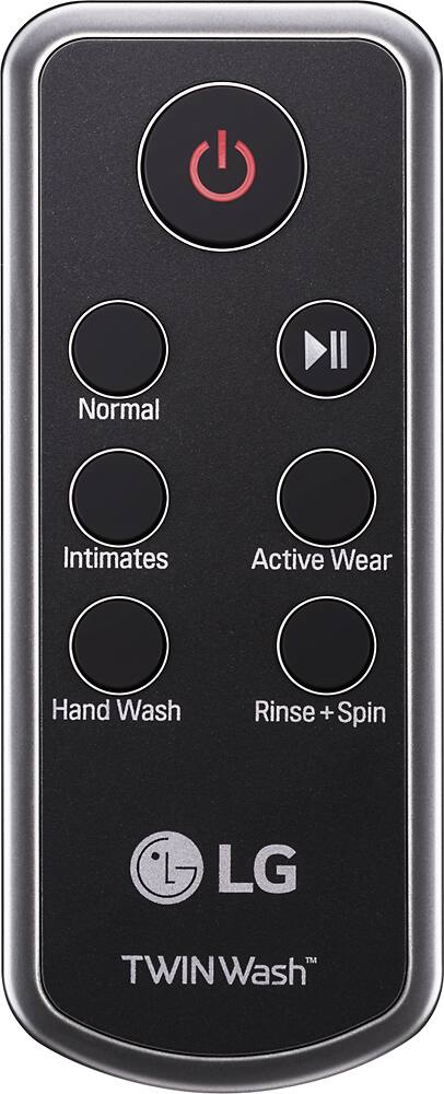 LG - Magnetic Remote Control for Select LG Washers - Black/Silver - Angle_Zoom
