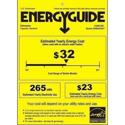 Samsung - StormWash™ 24" Top Control Built-In Dishwasher - Stainless steel - Energy_Guide