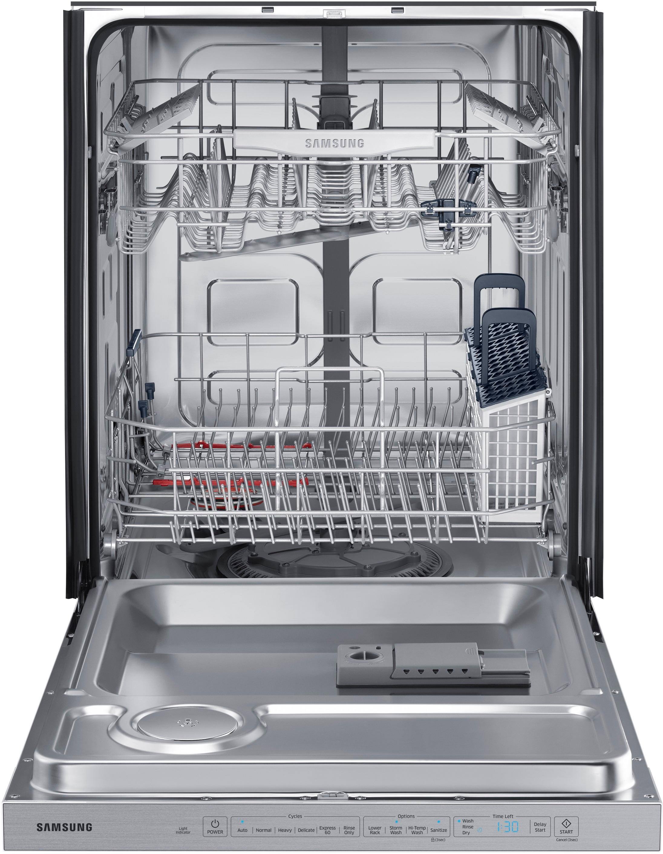 Samsung - StormWash™ 24" Top Control Built-In Dishwasher - White - Alt_View_Standard_1