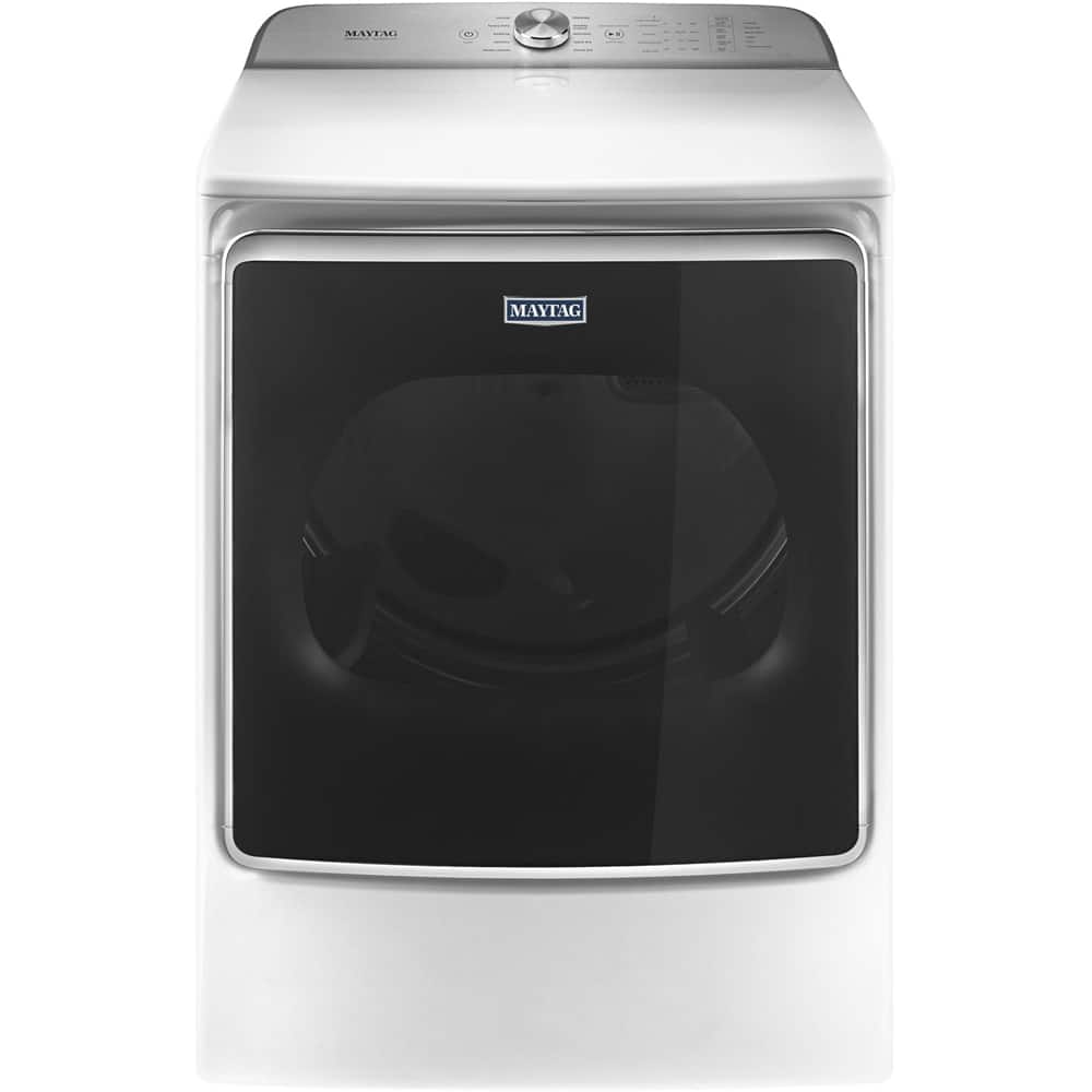 Maytag - 9.2 Cu. Ft. 10-Cycle Gas Dryer with Steam - White - Front_Zoom