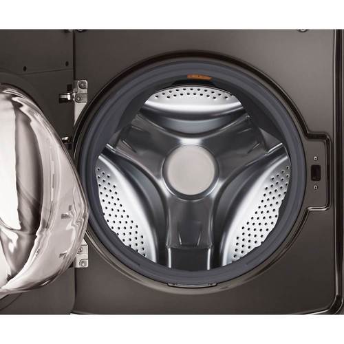 LG - SIGNATURE 5.8 Cu. Ft. 14-Cycle Front-Load Smart Wi-Fi Washer with TurboWash - Premium Black Stainless Steel - Alt_View_Standard_12