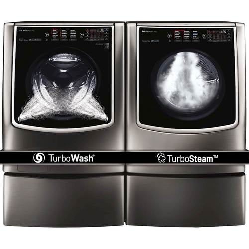 LG - SIGNATURE 5.8 Cu. Ft. 14-Cycle Front-Load Smart Wi-Fi Washer with TurboWash - Premium Black Stainless Steel - Alt_View_Standard_13