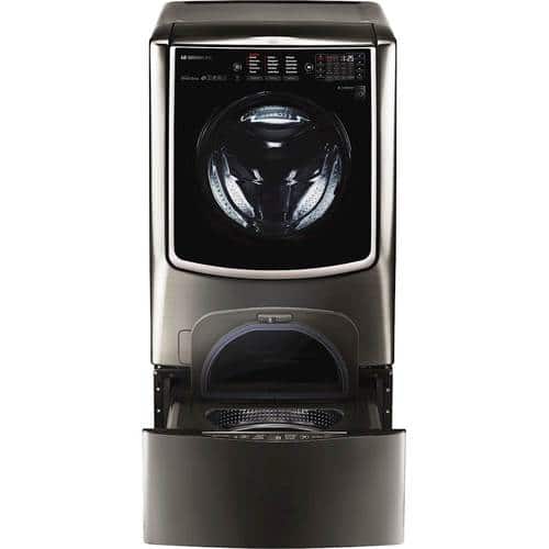 LG - SIGNATURE 5.8 Cu. Ft. 14-Cycle Front-Load Smart Wi-Fi Washer with TurboWash - Premium Black Stainless Steel - Alt_View_Standard_15