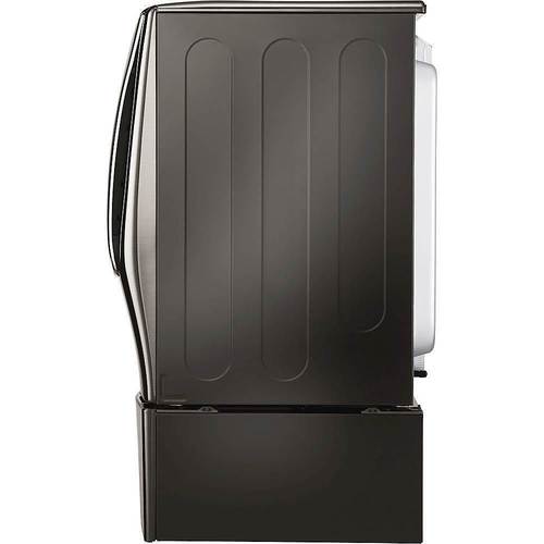 LG - SIGNATURE 9.0 Cu. Ft. 14-Cycle Smart Wi-Fi Electric Dryer with TurboSteam - Black stainless steel - Alt_View_Standard_16