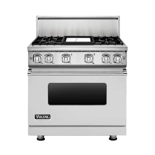 Viking - 5.1 Cu. Ft. Freestanding Gas Convection Range - Stainless steel - Front_Standard