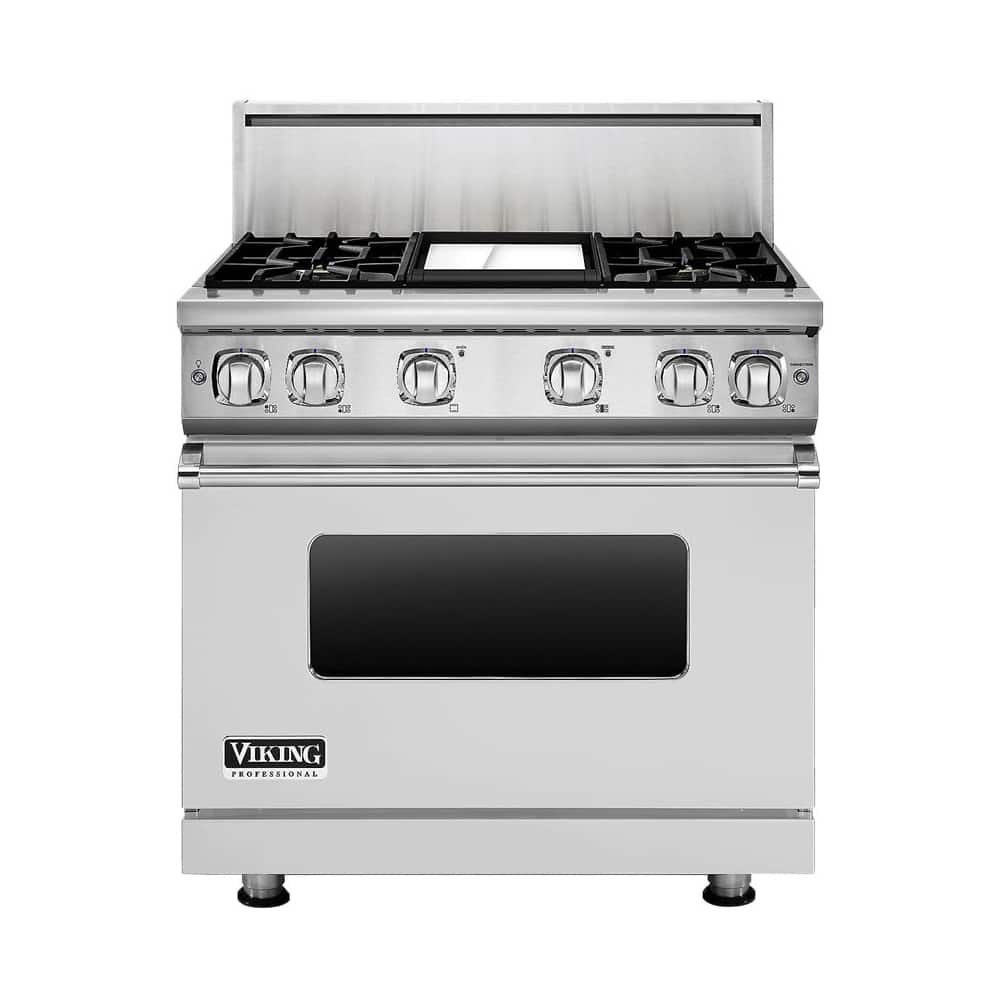 Viking - 5.1 Cu. Ft. Freestanding Gas Convection Range - Stainless steel - Front_Zoom