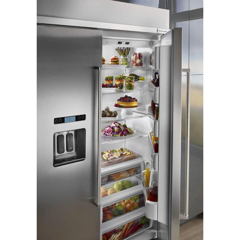 KitchenAid - 29.5 Cu. Ft. Side-by-Side Built-In Refrigerator - Stainless steel - Alt_View_Standard_19