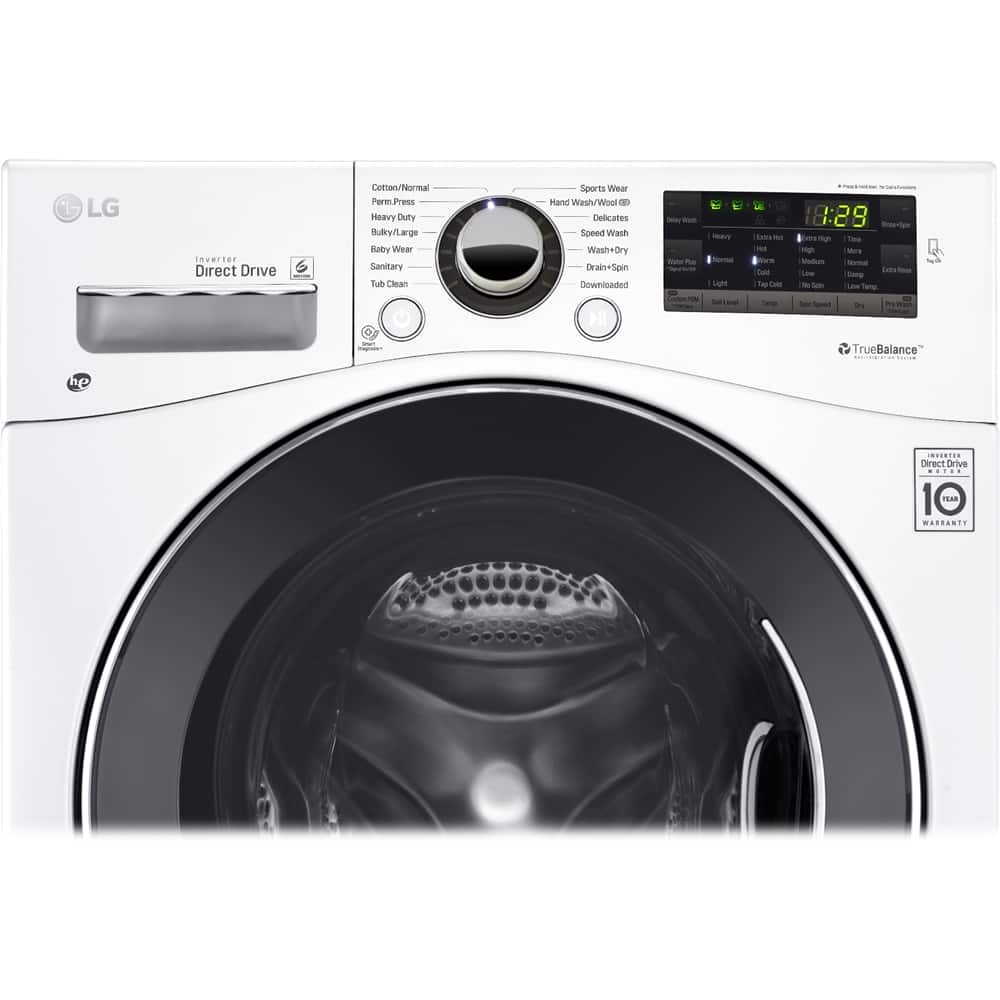 LG - 2.3 cu.ft. 14-Cycle Front-Loading Compact Washer and 7-Cycle Dryer Combo with Steam - White - Alt_View_Standard_11