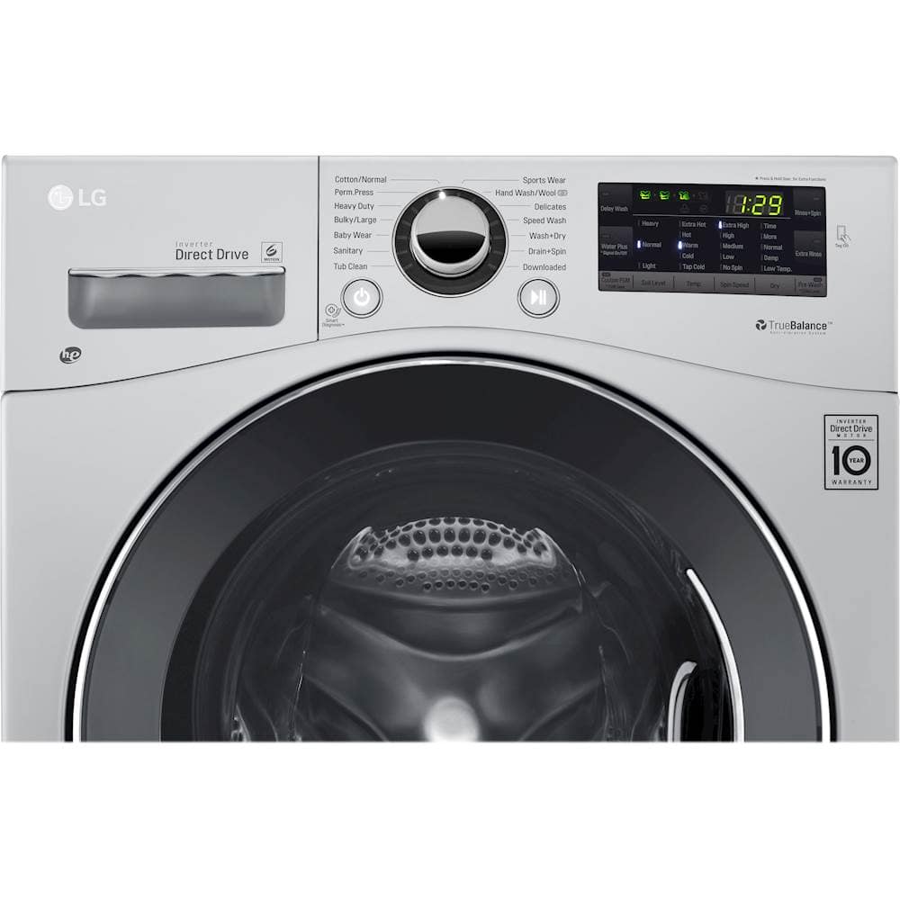 LG - 2.3 Cu. Ft. 14-Cycle Compact Front-Loading Washer and Electric Dryer Combo - Silver - Alt_View_Standard_13