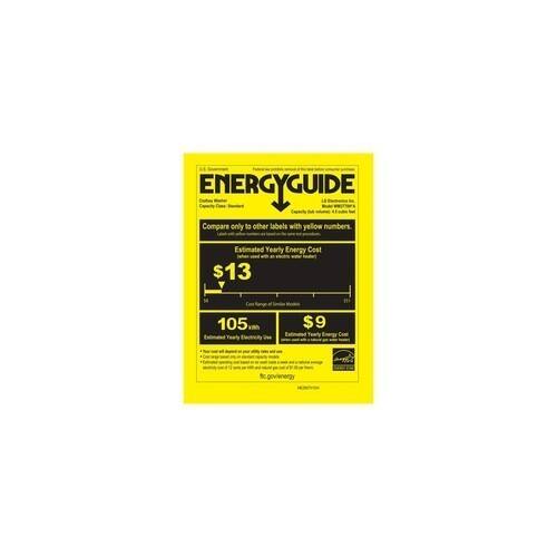 LG - TurboWash 4.5 Cu. Ft. 12-Cycle Front-Loading Washer with Steam - Graphite Steel - Energy_Guide