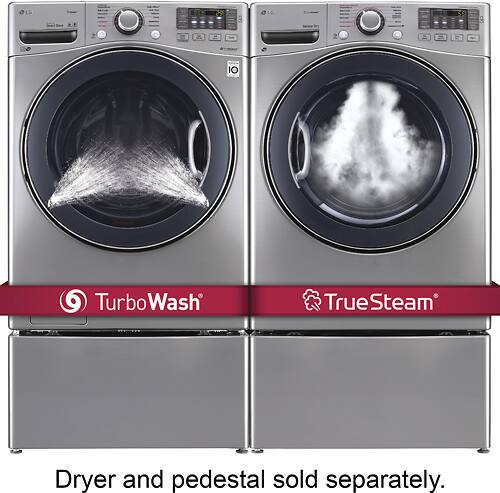 LG - TurboWash 4.5 Cu. Ft. 12-Cycle Front-Loading Washer with Steam - Graphite Steel - Alt_View_Standard_12