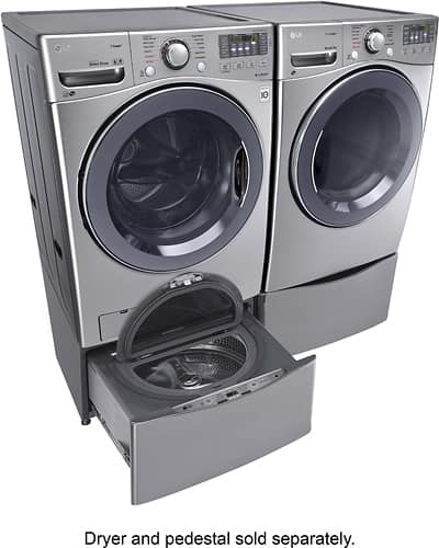 LG - TurboWash 4.5 Cu. Ft. 12-Cycle Front-Loading Washer with Steam - Graphite Steel - Alt_View_Standard_15