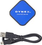 Dynex - Say It In Color 4-Port USB 2.0 Hub - Blue