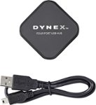 Dynex - Say It In Color 4-Port USB 2.0 Hub - Black