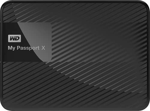 WD - My Passport X 2TB External USB 3.0/2.0 Portable Hard Drive - Black