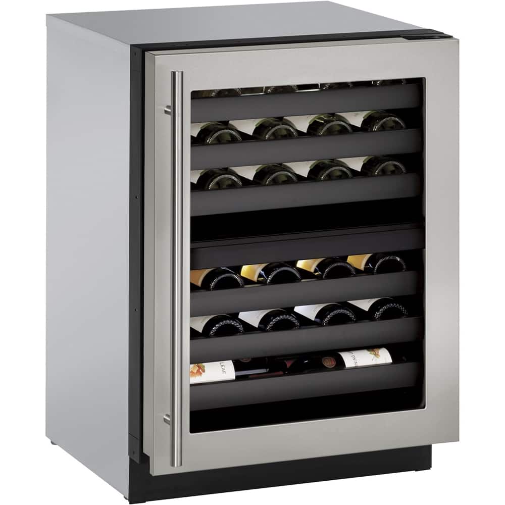 U-Line - Wine Captain 43-Bottle Built-In Wine Cooler - Stainless steel - Angle_Standard