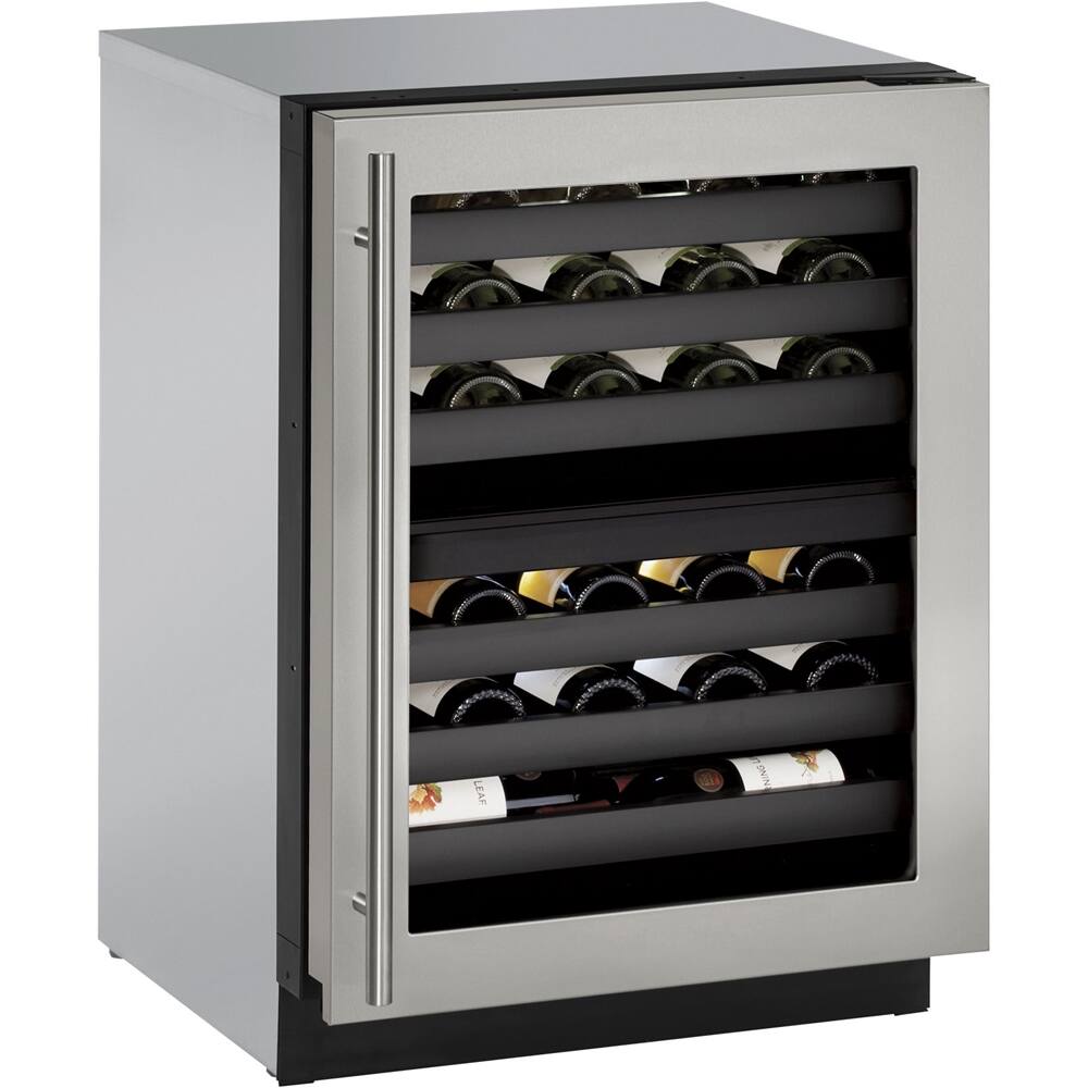 U-Line - Wine Captain 43-Bottle Built-In Wine Cooler - Stainless steel ...