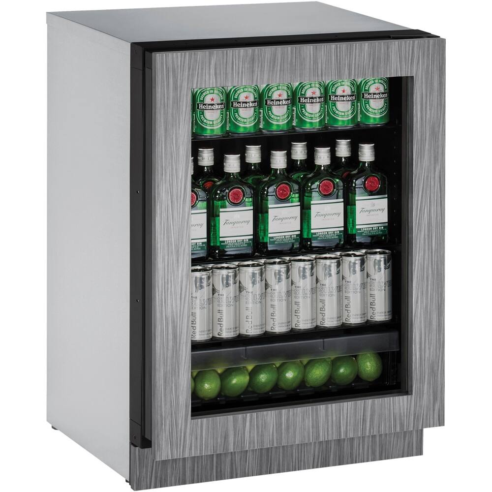U-Line - 2000 Series 4.9 Cu. Ft. Built-In Compact Refrigerator - Silver - Angle_Zoom