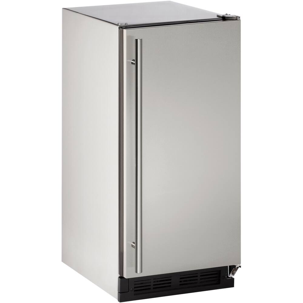 U-Line - Outdoor Series 14.9" 60 lb Freestanding Icemaker - Stainless - Angle_Standard