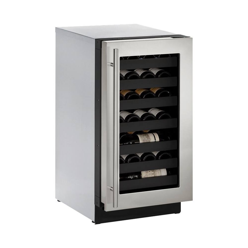 U-Line - Wine Captain 31-Bottle Built-In Wine Cooler - Stainless - Angle_Standard