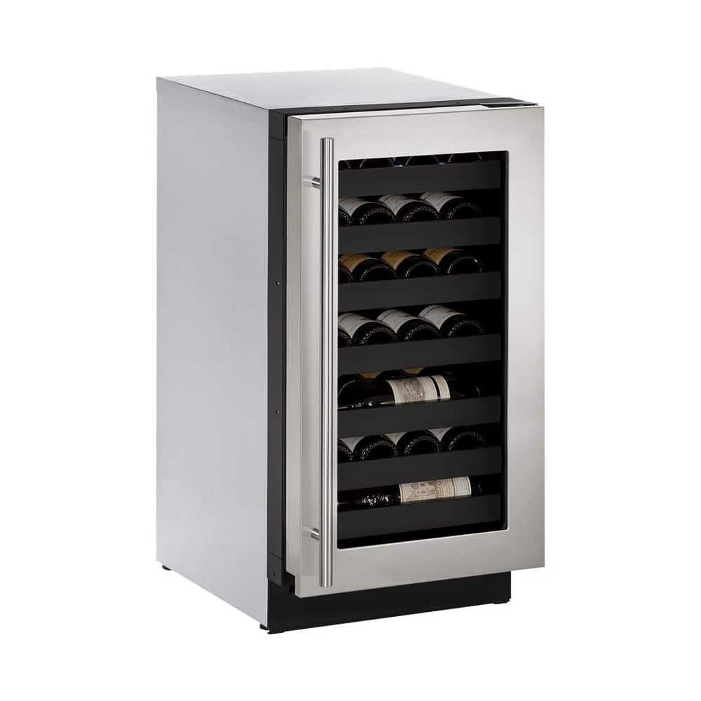 U-Line - Wine Captain 31-Bottle Built-In Wine Cooler - Stainless - Angle_Zoom