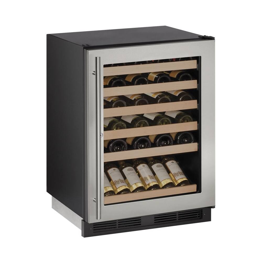 U-Line - Wine Captain 48-Bottle Built-In Wine Cooler - Stainless steel - Angle_Standard
