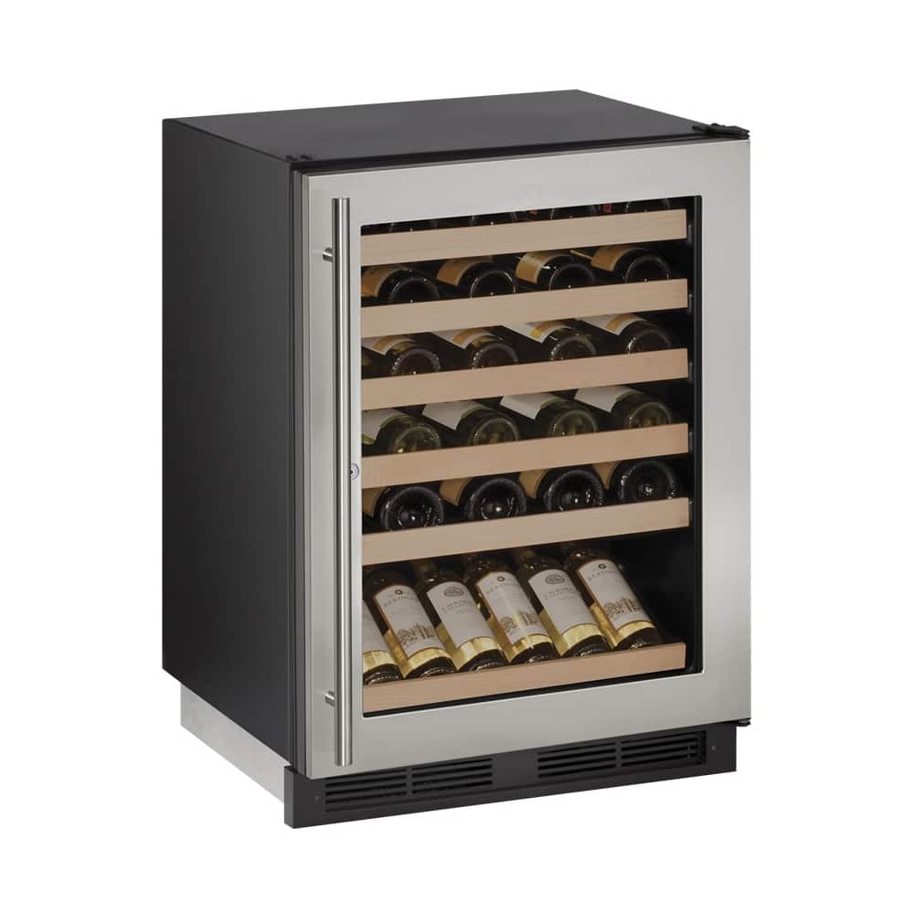 U-Line - Wine Captain 48-Bottle Built-In Wine Cooler - Stainless steel - Angle_Zoom