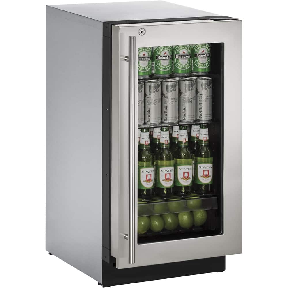 U-Line - Modular 3000 Series 3.6 Cu. Ft. Built-In Compact Refrigerator - Stainless steel - Angle_Standard