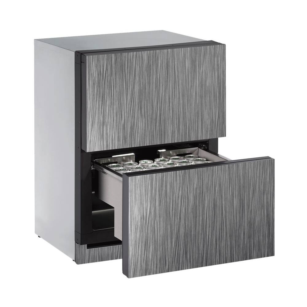 U-Line - Modular 3000 Series 4.5 Cu. Ft. Built-In Compact Refrigerator - Silver - Angle_Zoom