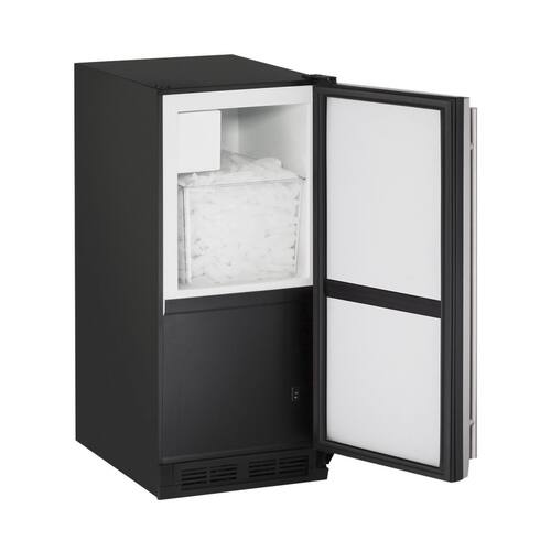U-Line - 1000 Series 14.9" 25 lb Freestanding Icemaker - White - Angle_Standard