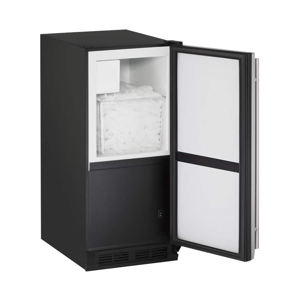 U-Line - 1000 Series 14.9" 25 lb Freestanding Icemaker - White - Angle_Zoom