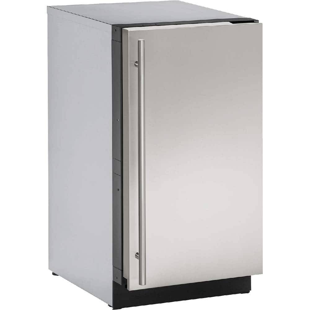 U-Line - 18" 60-Lb. Built-In Icemaker - Stainless - Front_Standard