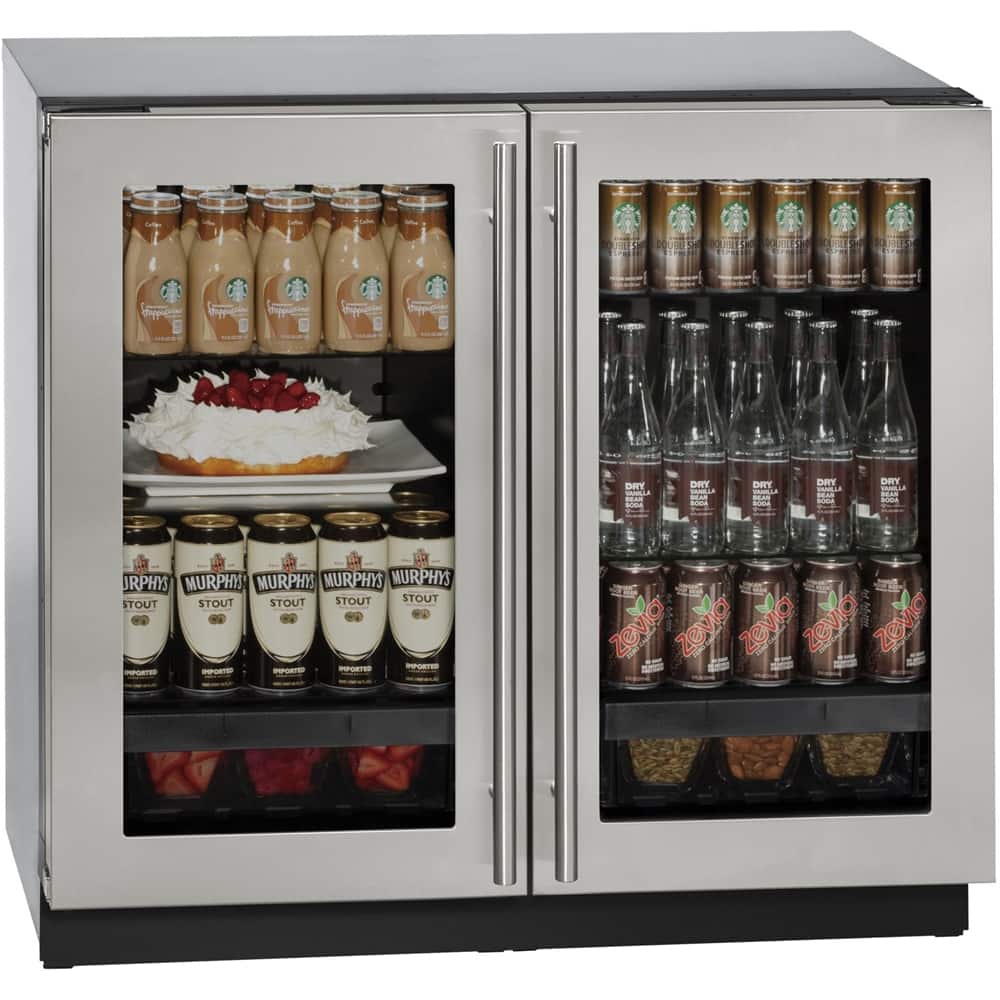 U-Line - Modular 3000 Series 6.9 Cu. Ft. Built-In Compact Refrigerator - Stainless steel - Angle_Standard
