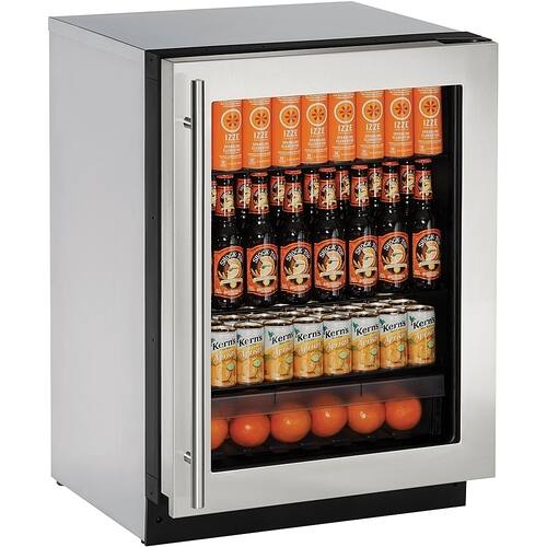 U-Line - 2000 Series 4.9 Cu. Ft. Built-In Compact Refrigerator - Stainless steel - Angle_Standard