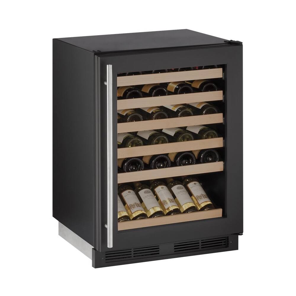 U-Line - Wine Captain 48-Bottle Built-In Wine Cooler - Black - Angle_Standard