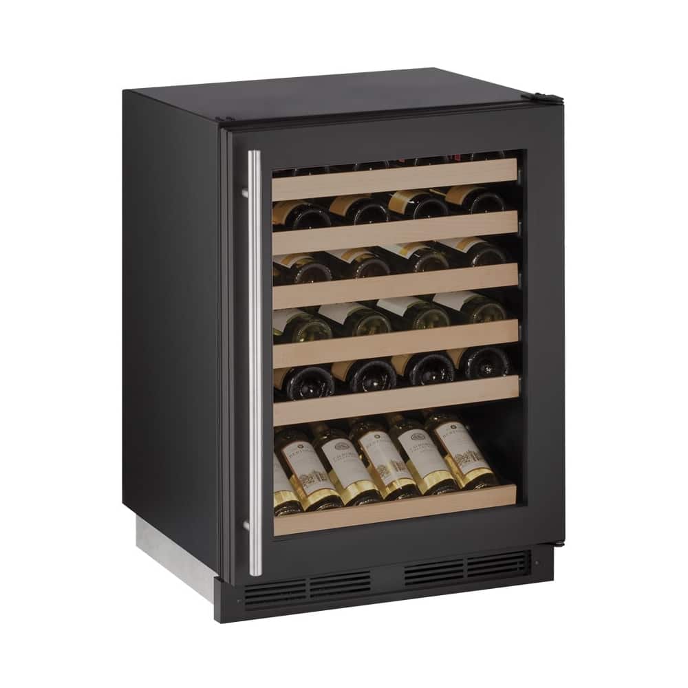 U-Line - Wine Captain 48-Bottle Built-In Wine Cooler - Black - Angle_Zoom
