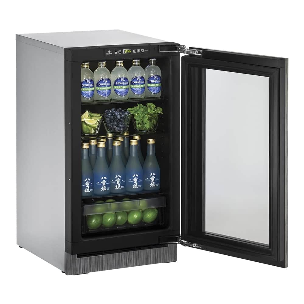 U-Line - 2000 Series 3.6 Cu. Ft. Built-In Compact Refrigerator - Silver - Angle_Zoom