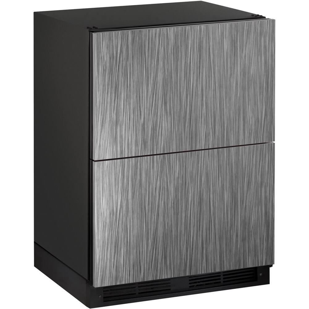 U-Line - 1000 Series 5.4 Cu. Ft. Built-In Mini Fridge - Black - Front_Zoom