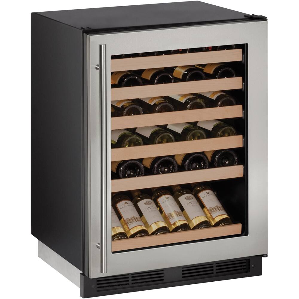 U-Line - Wine Captain 48-Bottle Built-In Wine Cooler - Stainless - Angle_Zoom