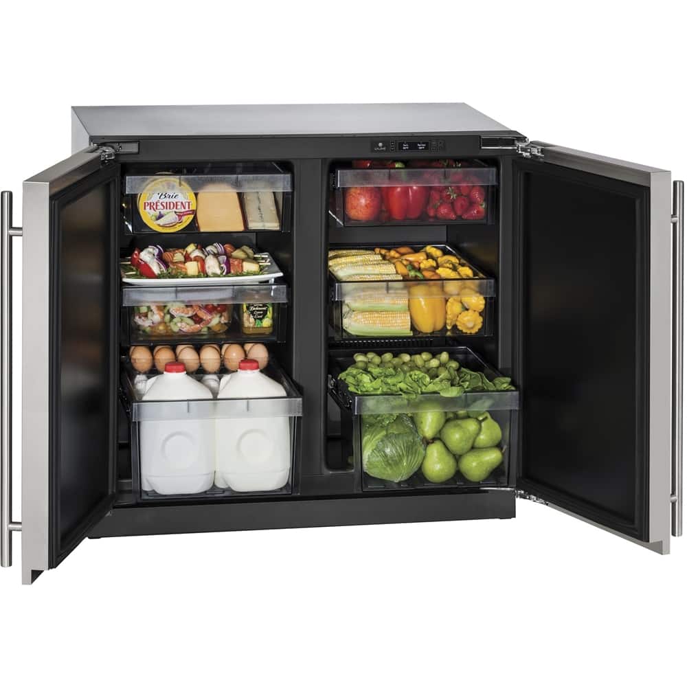U-Line - Modular 3000 Series 6.9 Cu. Ft. Built-In Compact Refrigerator - Stainless steel - Alt_View_Standard_12