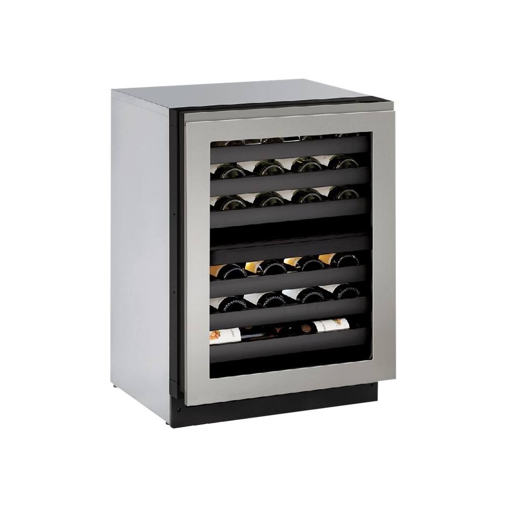 U-Line - Wine Captain 43-Bottle Built-In Wine Cooler - Stainless - Angle_Standard