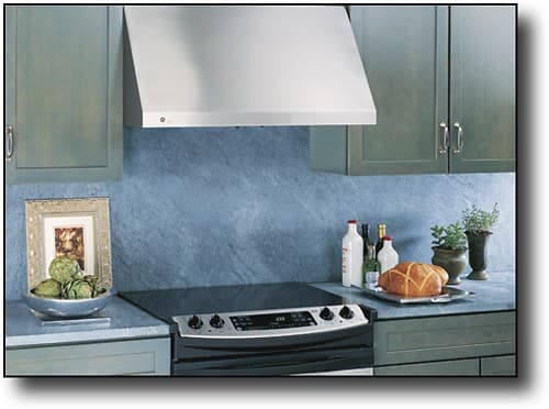 GE - Profile 30" Externally Vented Range Hood - Stainless steel - Front_Standard
