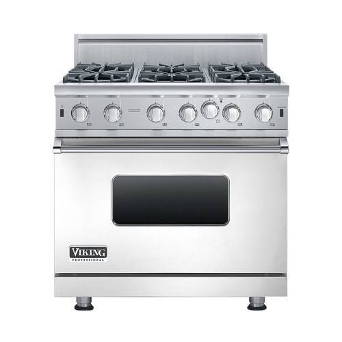 Viking - 5.1 Cu. Ft. Freestanding Gas Convection Range - Stainless steel - Front_Standard