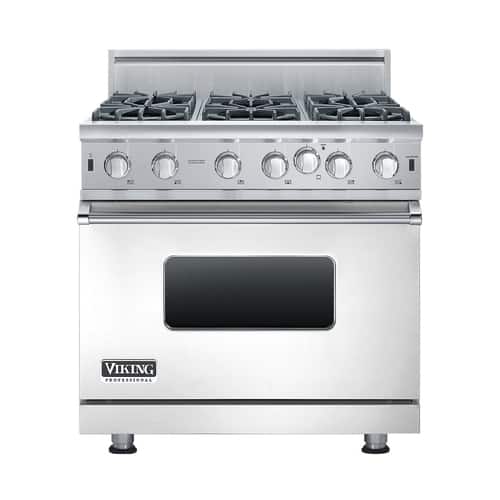 Viking - 5.1 Cu. Ft. Freestanding Gas Convection Range - Stainless steel - Front_Standard