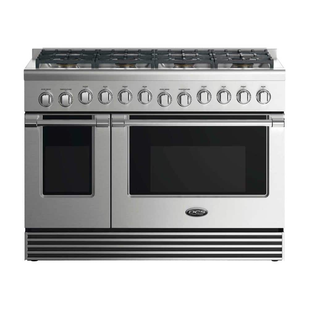 DCS - Self-Cleaning Freestanding Double Oven Gas Convection Range - Stainless steel - Front_Zoom