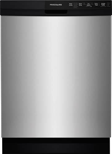 Frigidaire - 24" Tall Tub Built-In Dishwasher - Stainless steel - Front_Standard