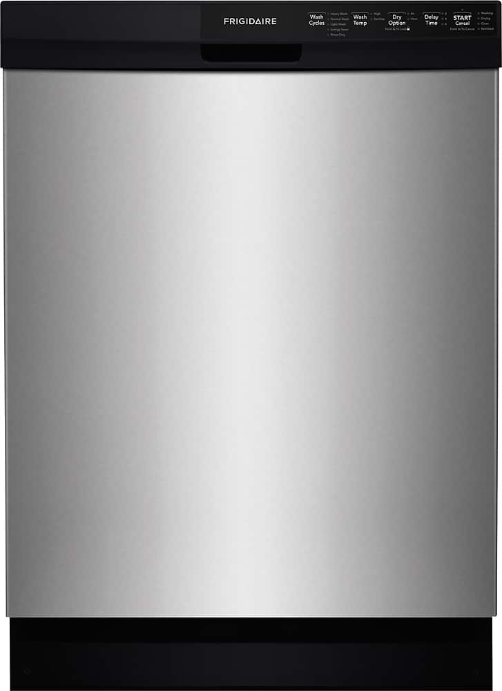 Frigidaire - 24" Tall Tub Built-In Dishwasher - Stainless steel - Front_Zoom