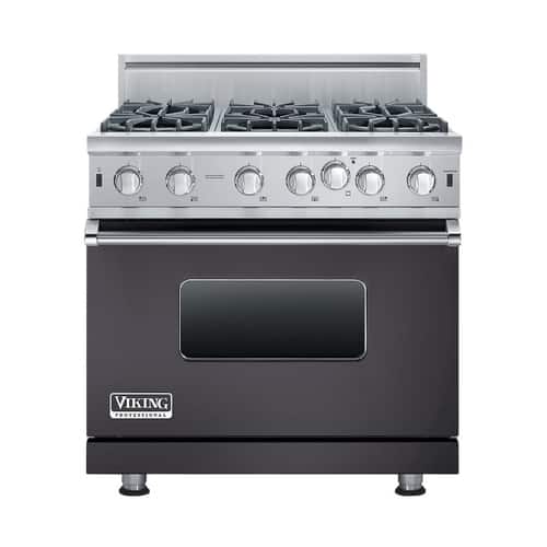 Viking - 5.1 Cu. Ft. Freestanding Gas Convection Range - Graphite gray - Front_Standard