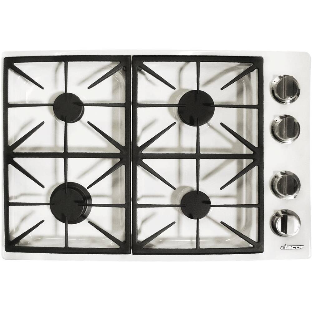 Dacor - Discovery 30" Gas Cooktop - White - Angle_Standard